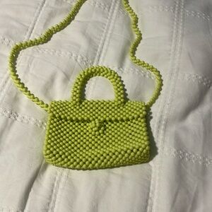 Neon Beaded Crossbody Purse